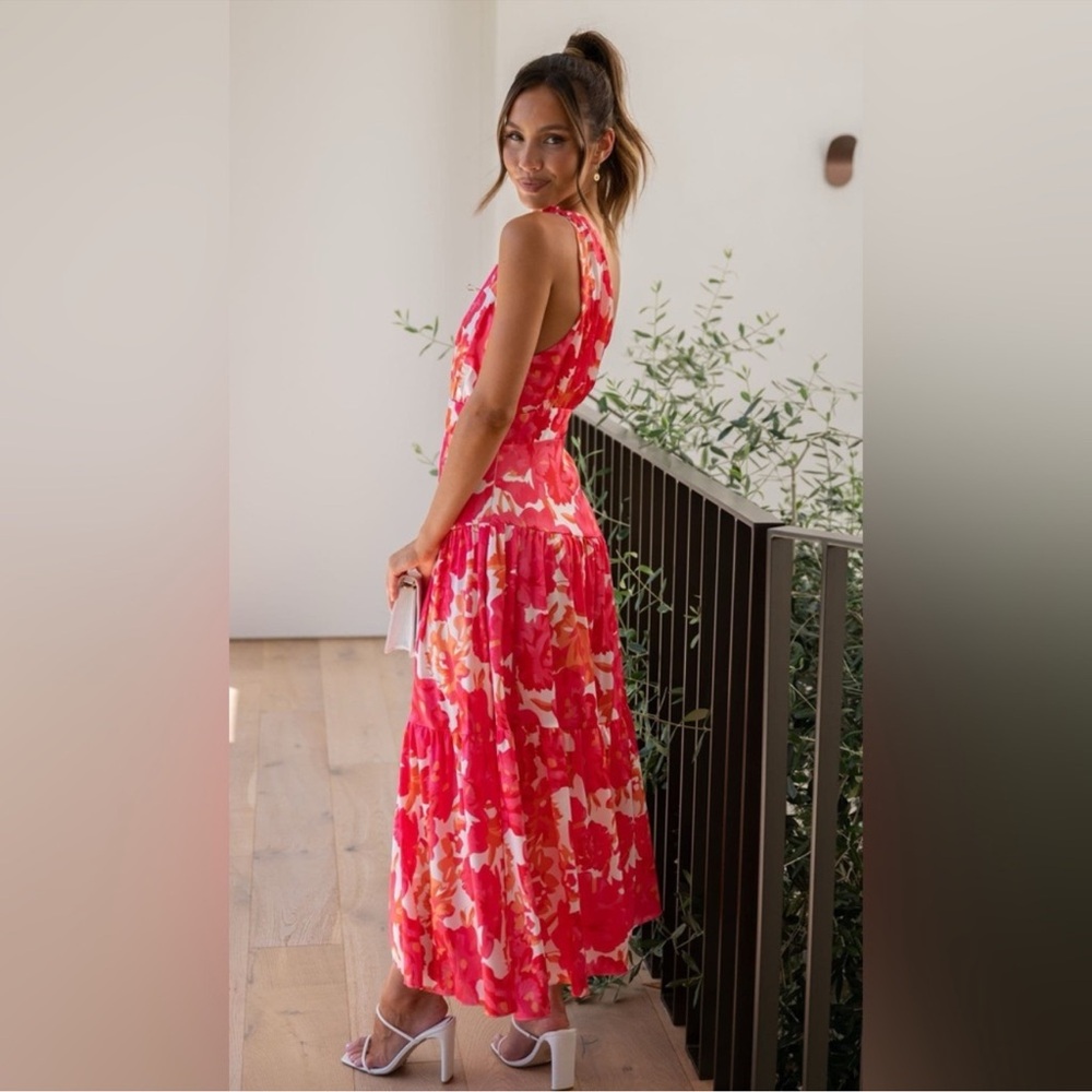 Jayma maxi dress- hot pink